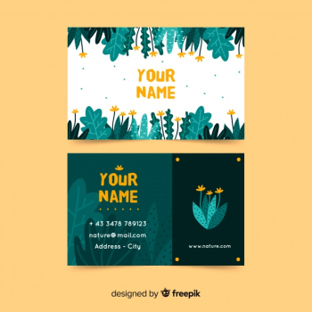 Elegant business card with nature concept Elegant business card with nature concept