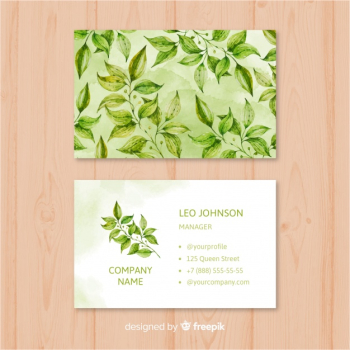 Elegant business card with nature concept Elegant business card with nature concept