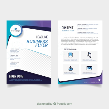 Elegant business flyer template with abstract design