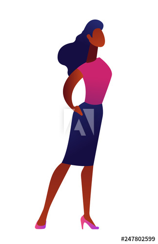 Elegant businesswoman standing vector illustration Elegant businesswoman standing vector illustration