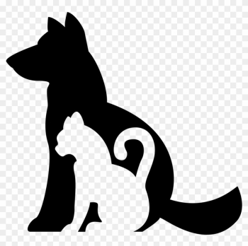 Elegant Cat Paw Print Clip Art Dog And Cat Silhouettes - Dog And Cat Silhouette Png Elegant Cat Paw Print Clip Art Dog And Cat Silhouettes - Dog And Cat Silhouette Png