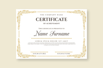 Elegant certificate template Free Vector Elegant certificate template Free Vector