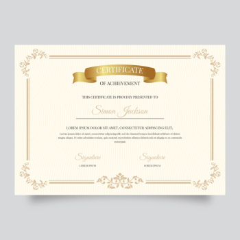 Elegant certificate template Free Vector Elegant certificate template Free Vector
