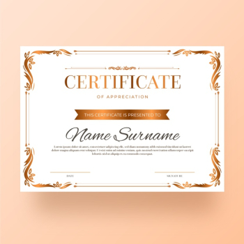 Elegant certificate template Free Vector Elegant certificate template Free Vector