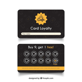 Elegant coffee shop loyalty card template Elegant coffee shop loyalty card template