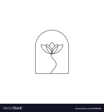 elegant continuous line drawing art flower