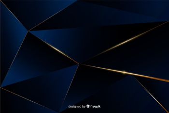 Elegant dark blue polygonal background Free Vector