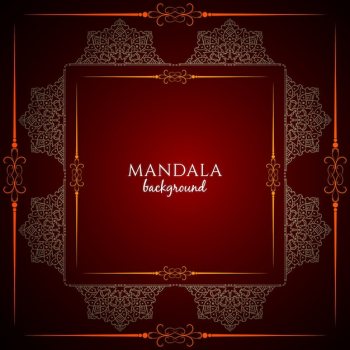 Elegant dark red luxury mandala background