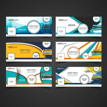 Elegant facebook cover set Elegant facebook cover set