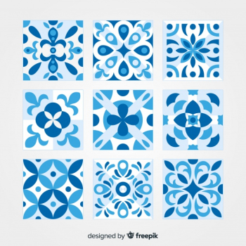 Elegant flat set of tiles Elegant flat set of tiles