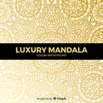 Elegant golden mandala background Elegant golden mandala background