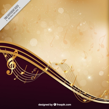 Elegant golden musical background Elegant golden musical background