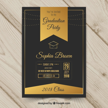 Elegant graduation invitation template Elegant graduation invitation template