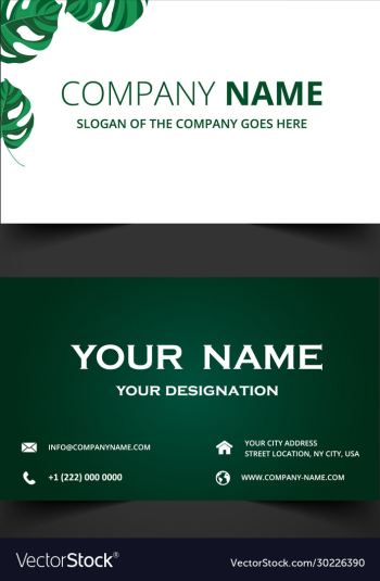 elegant green business card elegant green business card