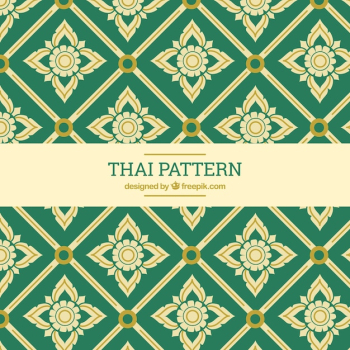 Elegant green thai pattern Elegant green thai pattern