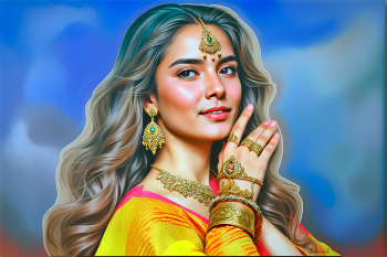Elegant Indian Woman in Traditional Attire Elegant Indian Woman in Traditional Attire