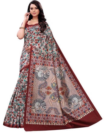Elegant Indian Woman Wearing Traditional Saree