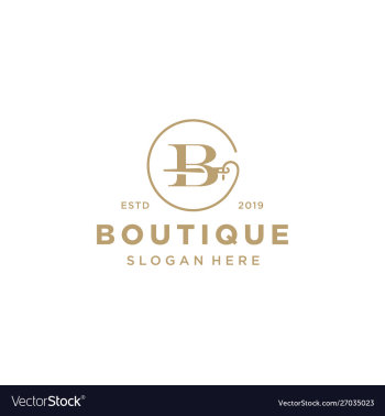 Elegant letter b logo design vector image Elegant letter b logo design vector image