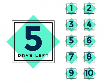 Elegant number of days left marketing and promotional banner Elegant number of days left marketing and promotional banner