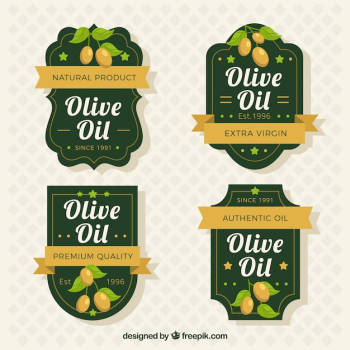 Elegant olive oil labels Elegant olive oil labels
