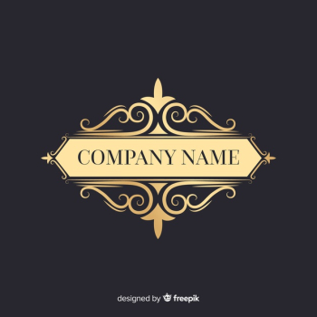 Elegant ornamental logo with company name Free Vector Elegant ornamental logo with company name Free Vector