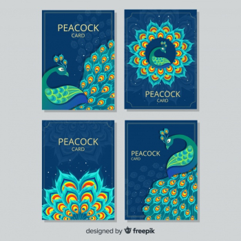 Elegant peacock card collection Elegant peacock card collection