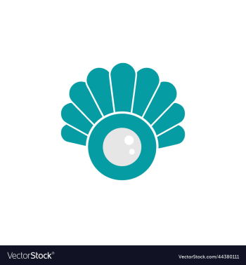 elegant pearl oyster shell logo elegant pearl oyster shell logo