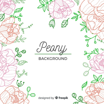 Elegant peony flowers background Elegant peony flowers background