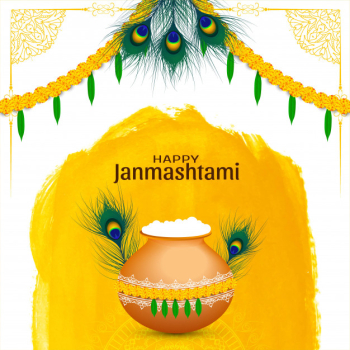 Elegant religious krishna janmashtami background Free Vector Elegant religious krishna janmashtami background Free Vector