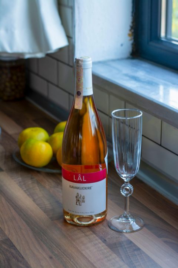 Elegant Rosé Wine with Glass and Fresh Apples Elegant Rosé Wine with Glass and Fresh Apples