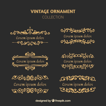 Elegant set of vintage ornaments Elegant set of vintage ornaments