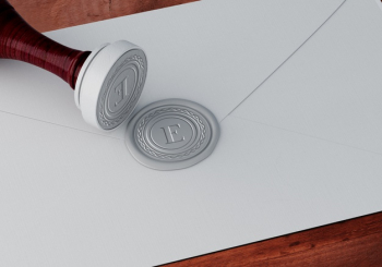 Elegant stamp or badge mockup Free Psd