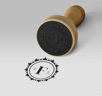 Elegant stamp or badge mockup Free Psd