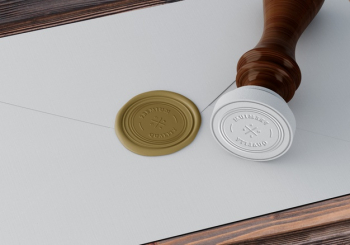 Elegant stamp or badge mockup Free Psd