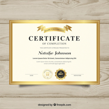 Elegant template certificate