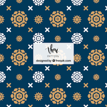 Elegant thai pattern with flat design Elegant thai pattern with flat design