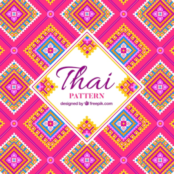 Elegant thai pattern with flat design Elegant thai pattern with flat design
