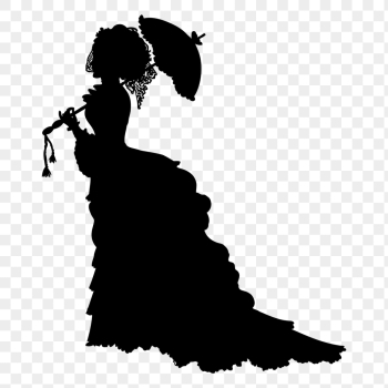 Elegant Victorian woman png silhouette, | Free PNG - rawpixel Elegant Victorian woman png silhouette, | Free PNG - rawpixel