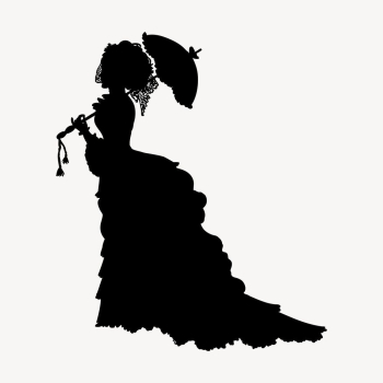 Elegant Victorian woman silhouette, vintage | Free PSD - rawpixel Elegant Victorian woman silhouette, vintage | Free PSD - rawpixel