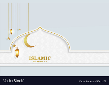 elegant white and gold islamic background