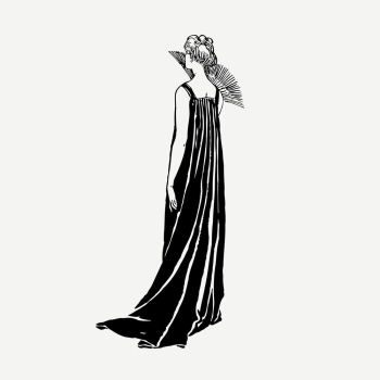 Elegant woman in long dress, | Free PSD - rawpixel Elegant woman in long dress, | Free PSD - rawpixel