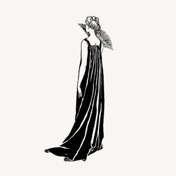 Elegant woman in long dress, | Free Vector - rawpixel Elegant woman in long dress, | Free Vector - rawpixel