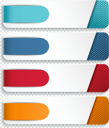 Element Chart, PPT element, four assorted-color papers, chemical Element, ribbon, label png