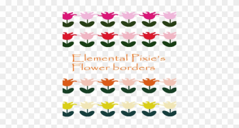 Elemental Clipart Floral - Flower Border Elemental Clipart Floral - Flower Border
