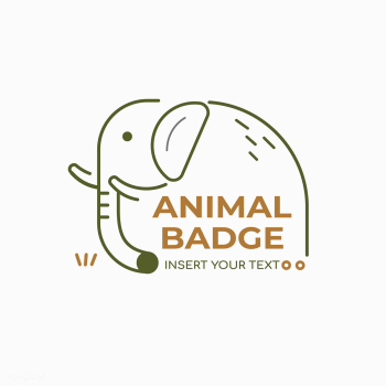 Elephant animal badge | Free stock vector - 1205071