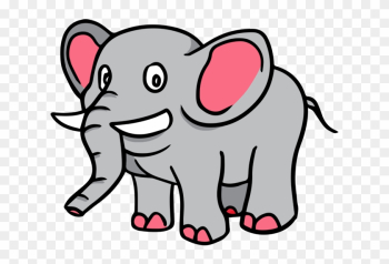 Elephant Clip Art Black And White Free Clipart - Gambar Hewan Animasi Gajah