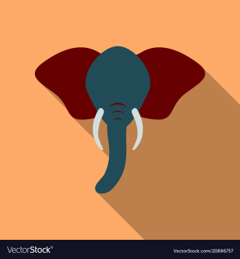 Elephant large cartoon mammal african bush or vector image Elephant large cartoon mammal african bush or vector image