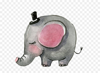 Elephant Poster Paper Baby shower - Vector small elephant baby 