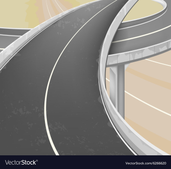 Elevated road scene vector image Elevated road scene vector image