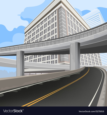 Elevated road vector image Elevated road vector image